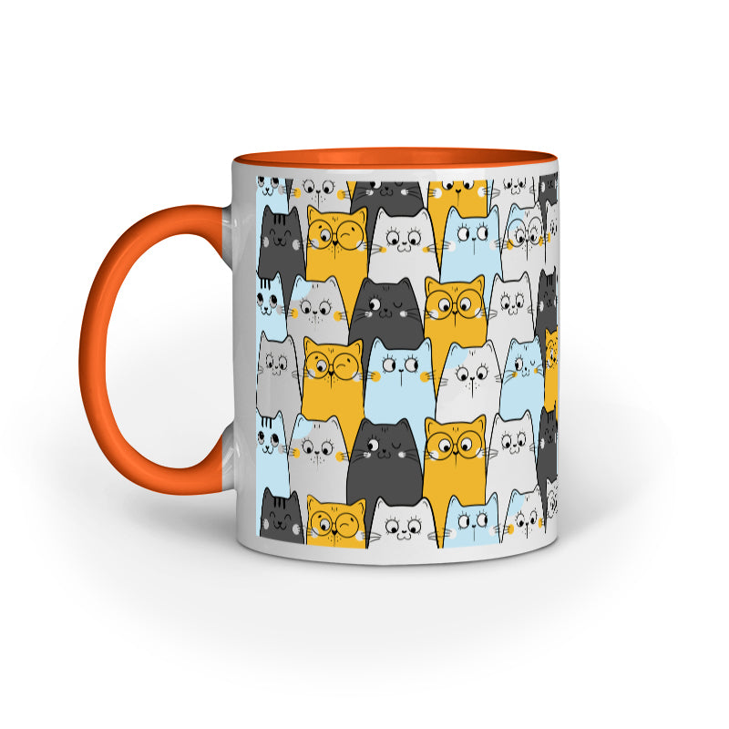 Cat Doodle Pattern Mug