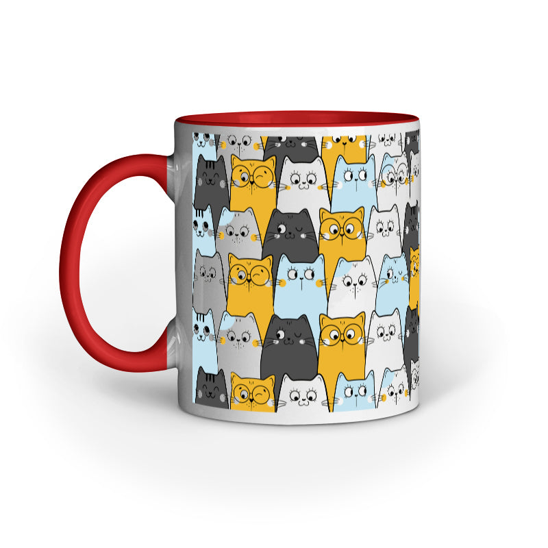 Cat Doodle Pattern Mug
