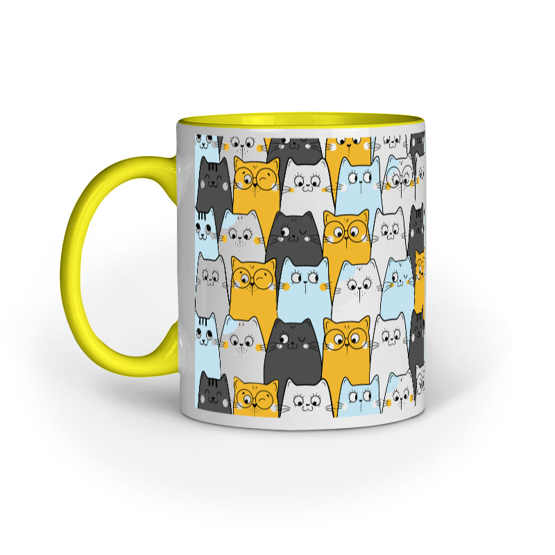 Cat Doodle Pattern Mug