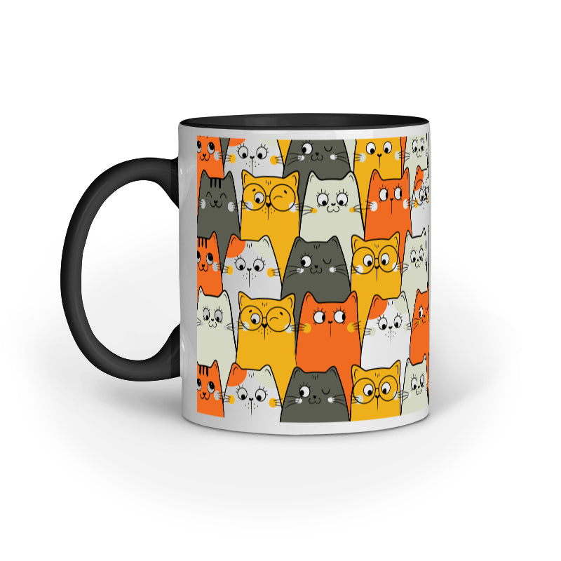Cat Doodle Pattern Mug