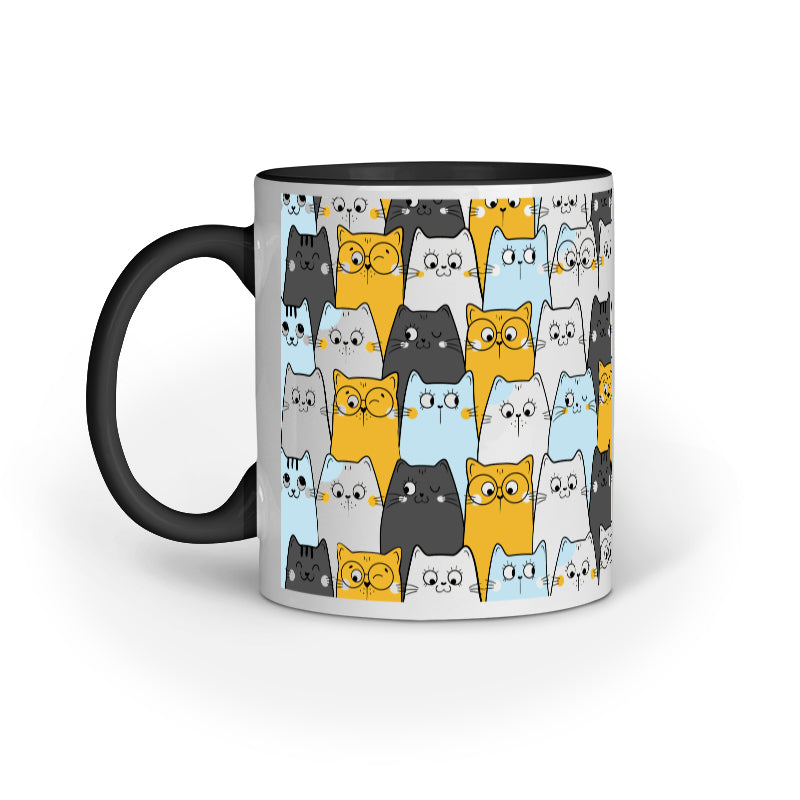 Cat Doodle Pattern Mug