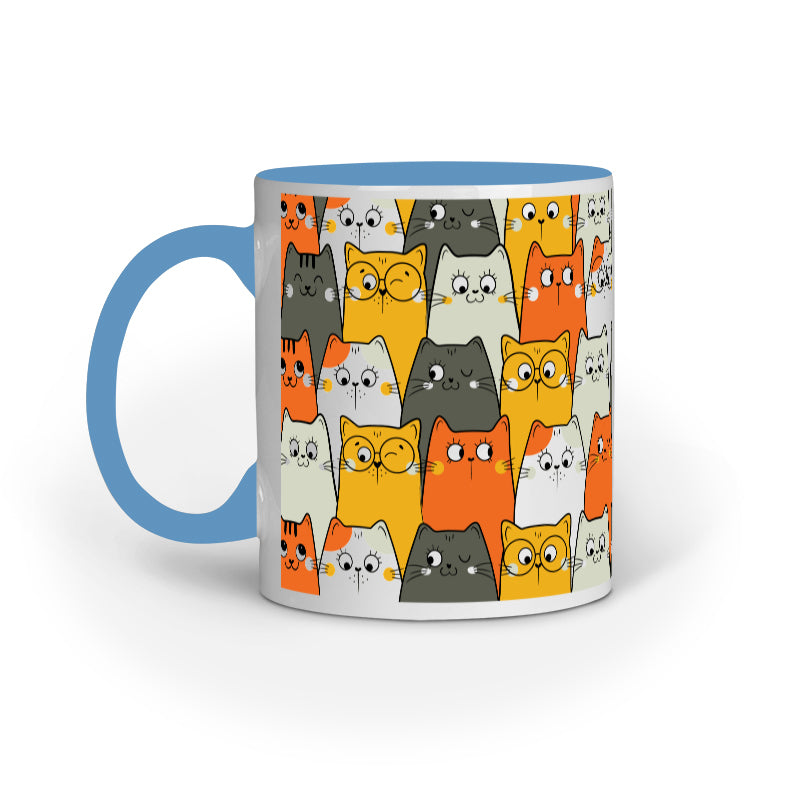 Cat Doodle Pattern Mug
