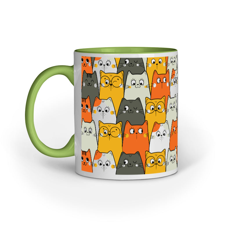Cat Doodle Pattern Mug