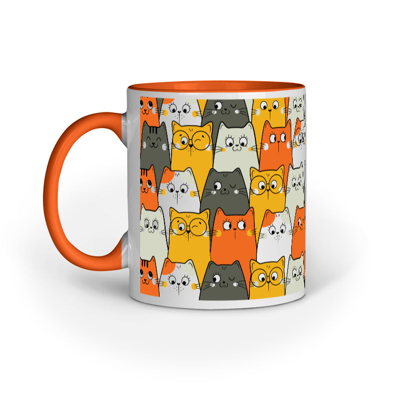 Cat Doodle Pattern Mug