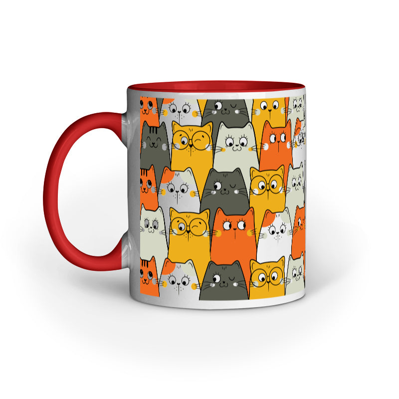 Cat Doodle Pattern Mug