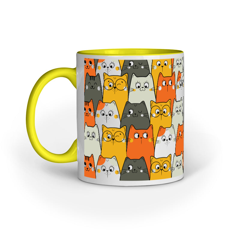 Cat Doodle Pattern Mug