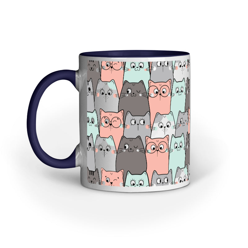 Cat Doodle Pattern Mug