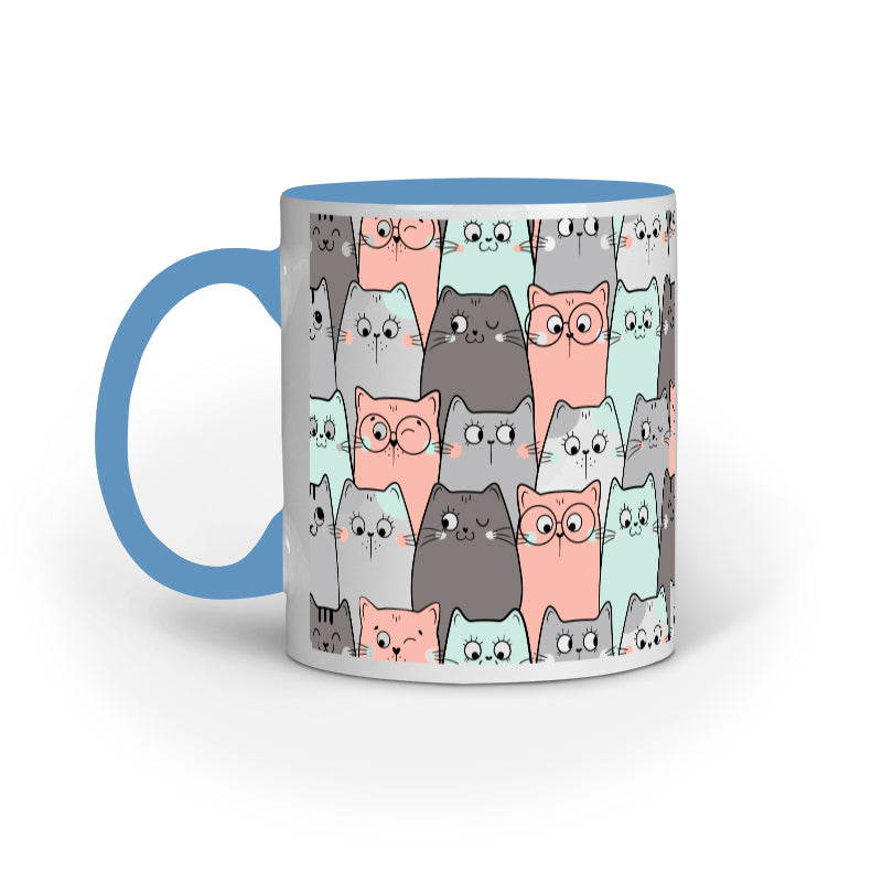 Cat Doodle Pattern Mug