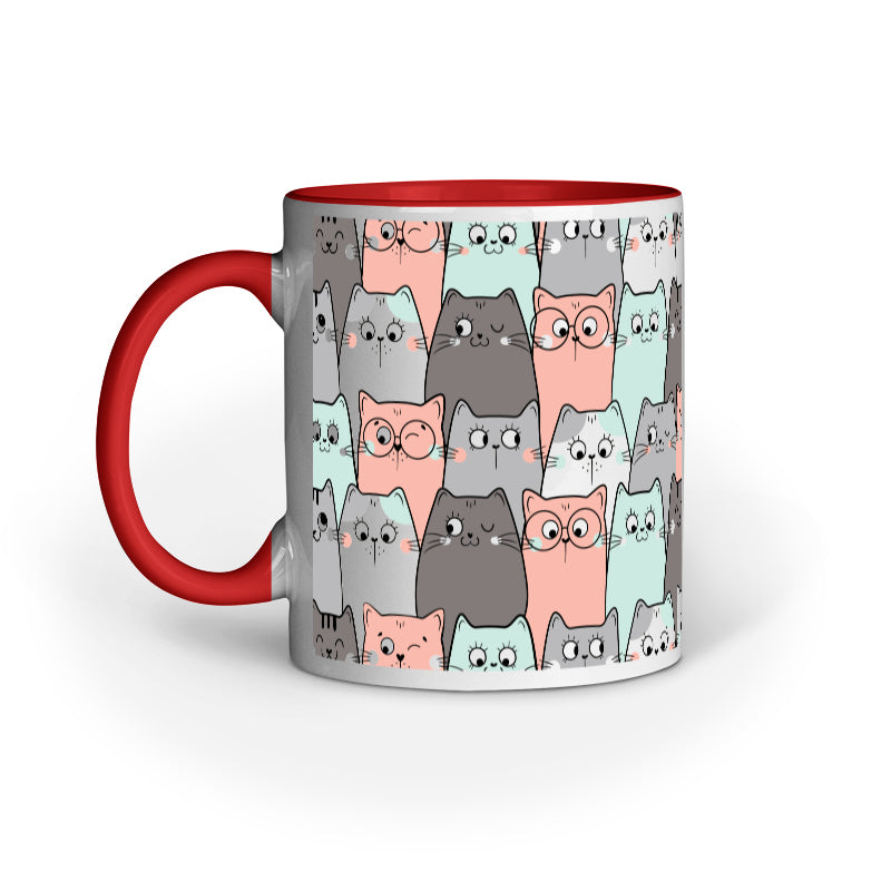 Cat Doodle Pattern Mug