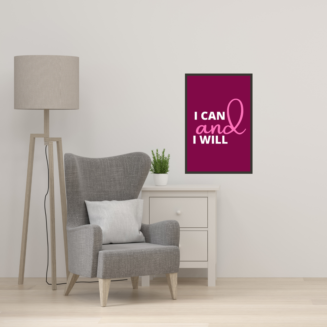 "I can and I will " Motivational Wall Art
